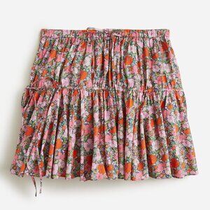 J.Crew Liberty Fabrics Tiered mini skirt in meadow song